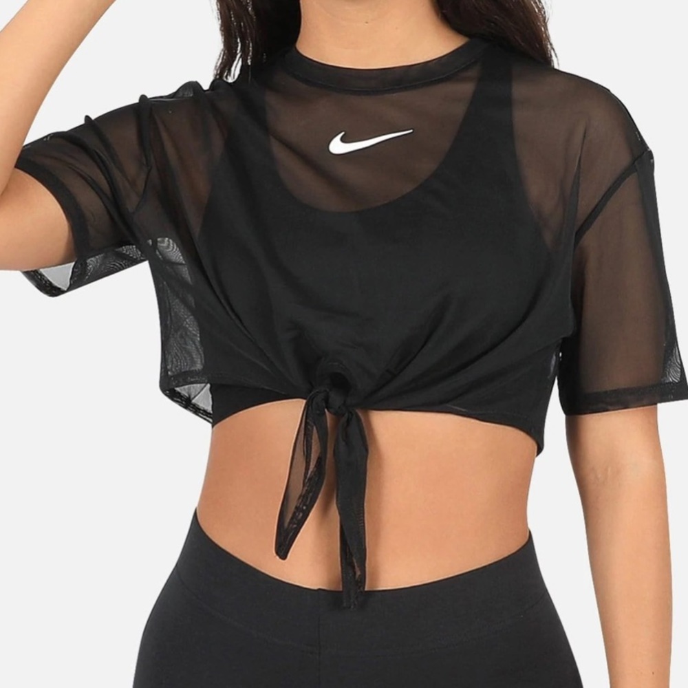 Nike, sheer crop top, size small